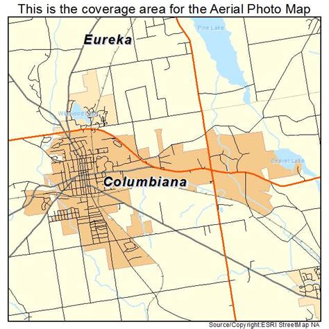 Aerial Photography Map of Columbiana, OH Ohio