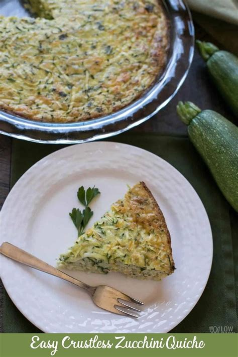 Easy Crustless Zucchini Quiche | Zucchini quiche recipes, Quiche recipes, Quiche recipes healthy