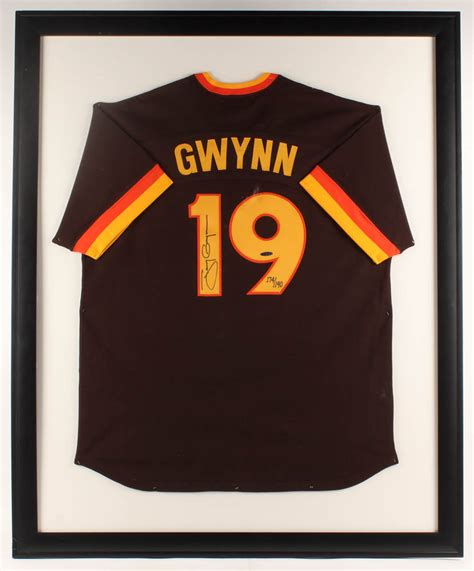 Tony Gwynn Signed LE 36x43.5 Custom Framed Jersey Display (UDA COA ...