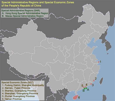 China - Special Economic Zones (SEZ) • Map • PopulationData.net