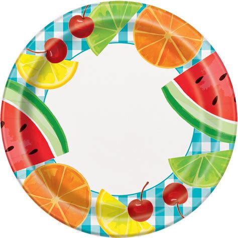 Teal Gingham Picnic Paper Dinner Plates, 9 in, 8ct - Walmart.com - Walmart.com