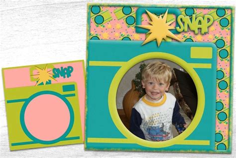 Snap Digital Scrapbooking Camera Cuttable and Template