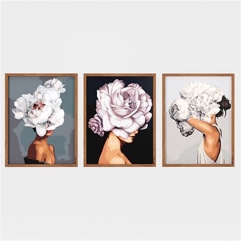 ArtStation - Art Frams 3- 3 Art Flower Head Woman By 3 Frams | Resources