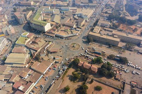 Aerial view, Bel-Air roundabout, Lubumbashi