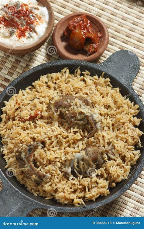 Mutton Gosht Biryani - a Rice Preparation with Mutton and Spices Stock Photo - Image of asian ...