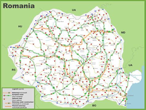 Romania road map - Ontheworldmap.com