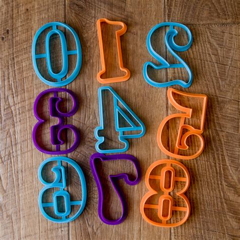 Numbers Cookie Cutters Set Cookie Cutters Set of Digits | Etsy