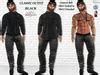 Second Life Marketplace - MEN ' S CLASSIC OUTFIT BLACK ( Tucked / Untucked Shirt + Jeans )