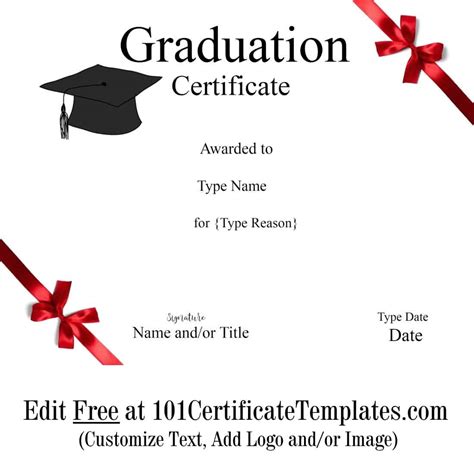 Free Graduation Certificate Template | Customize Online & Print