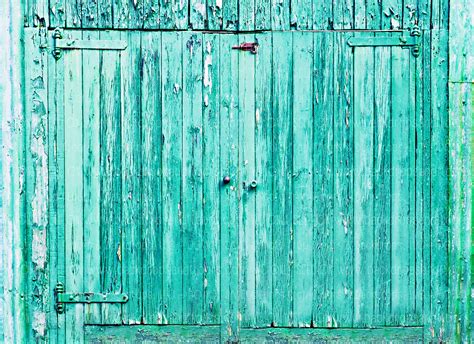 Distressed Turquoise Wood Barn Doors Photography Backdrop, Double, Country, Rustic, Farm, Ranch ...