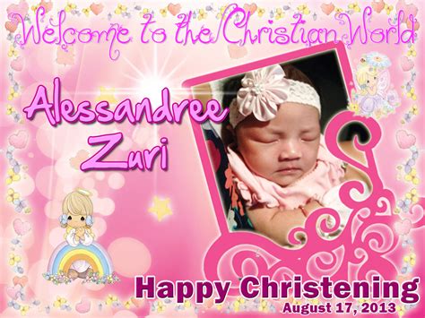 Alessandree Zuri’s Christening Tarpaulin Design | Cebu Balloons and Party Supplies