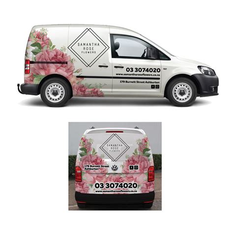 Elegant, Colorful, Florist Car Wrap Design for SAMANTHA ROSE FLOWERS by Yoga Tri | Design #22039549