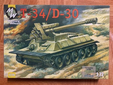 Model Kit: Military Wheels: 1:72 Scale: T-34/D-30, Hobbies & Toys, Toys & Games on Carousell