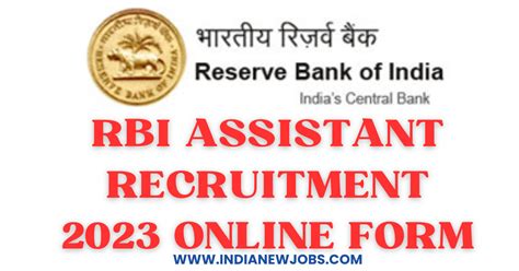 RBI Assistant Recruitment 2023 Notification Apply Online Best