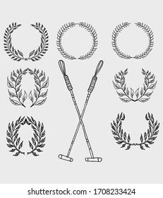 Polo Mallet Wreath Hand Drawing Graphic Stock Vector (Royalty Free) 1708233424 | Shutterstock