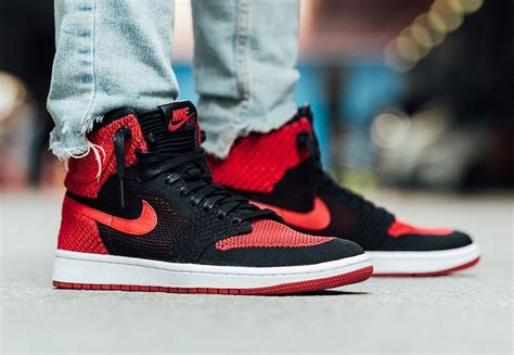 More on-foot shots of the Jordan 1 Flyknit "Bred" - HOUSE OF HEAT | Sneaker News, Release Dates ...