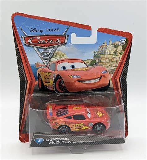 Disney Pixar Cars 2 LIGHTNING MCQUEEN WITH RACING WHEELS Die-Cast | eBay