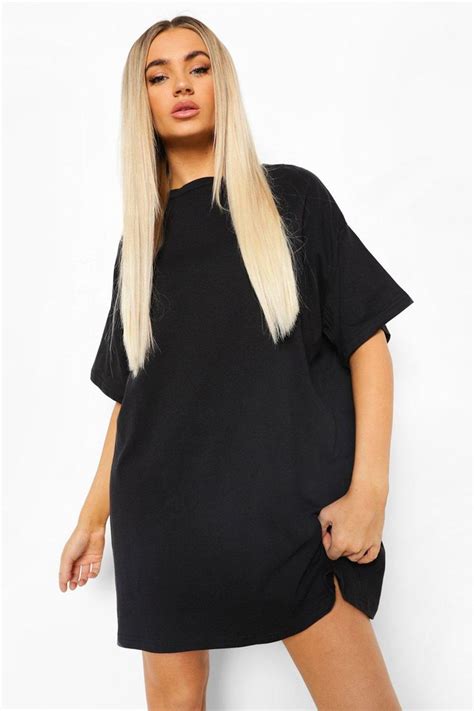 Basic Oversized T-Shirt Dress | Oversized t shirt dress, Black shirt dress, T shirt dress