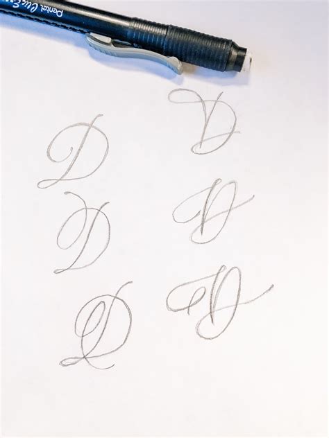 Letter series - D | Cursive calligraphy, Hand lettering alphabet, Hand lettering art