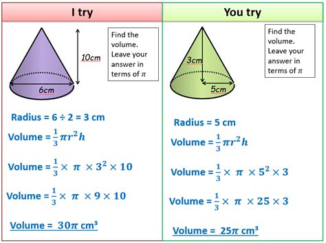 GCSE Volume of a cone and frustum - Fluency, reasoning and problem solving questions | Teaching ...