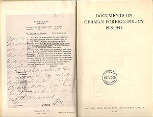 Documents on German Foreign Policy - AbeBooks