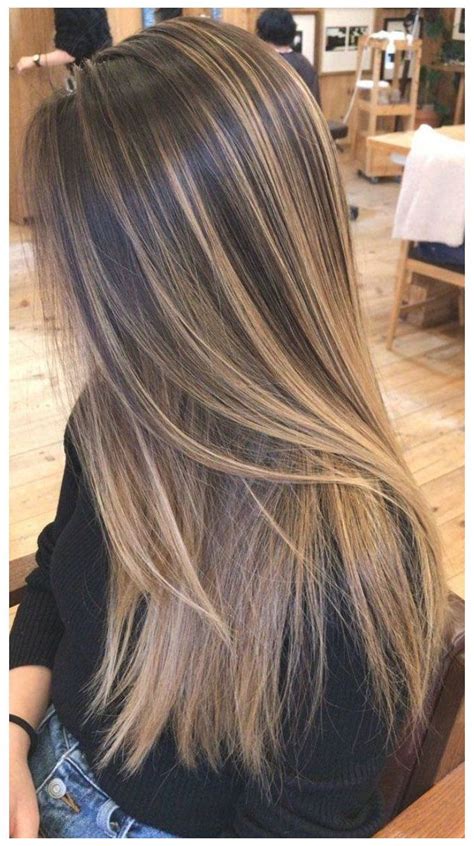 highlights brown hair straight | Luces en cabello castaño, Coloración de cabello, Look de cabello