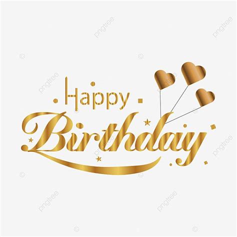 Happy Birthday Text Vector Design Images, Happy Birthday Golden Text, Happy Birthday, Happy ...