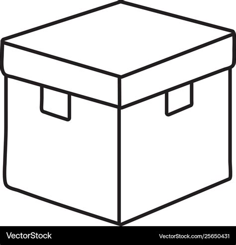 Closed box icon black and white Royalty Free Vector Image