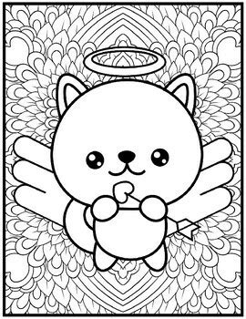 Dog Valentine's Day Coloring Pages | Mindfulness Coloring Sheets by Qetsy