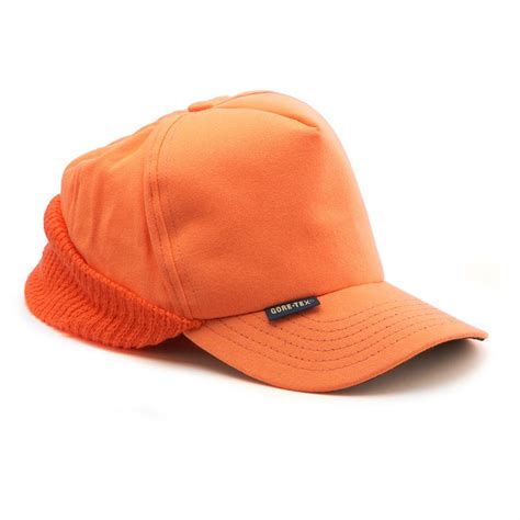 Cap America® GORE-TEX® Cap with Ear Flaps, Blaze Orange - 116354, Hats ...