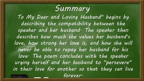 😀 To my dear loving husband summary. To My Dear And Loving Husband Poem by Anne Bradstreet. 2019 ...