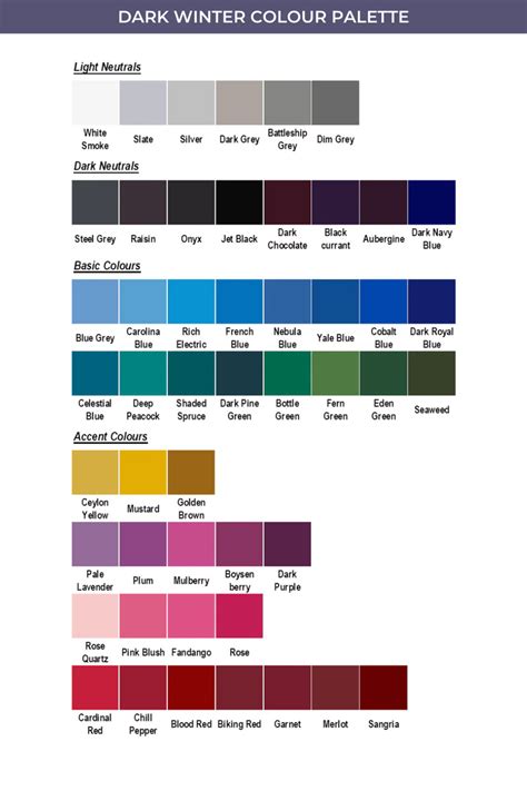 Winter Color Palette | OFFEO