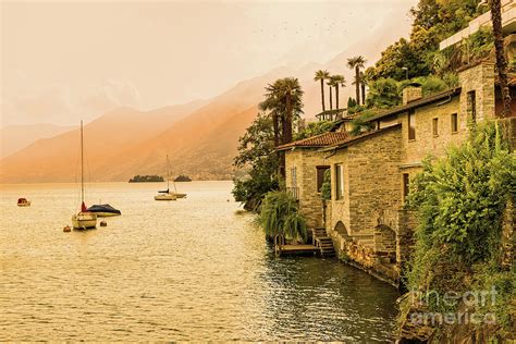 Ascona, Lake Maggiore At Sunset Photograph by Syolacan - Pixels