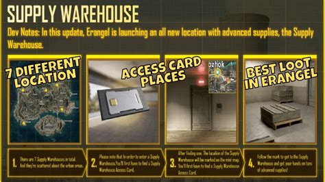 BEST LOOT LOCATION IN NEW ERANGEL MAP 🪂 PUBG MOBILE NEW SUPPLY WAREHOUSE & ACCESS CARD LOCATIONS ...