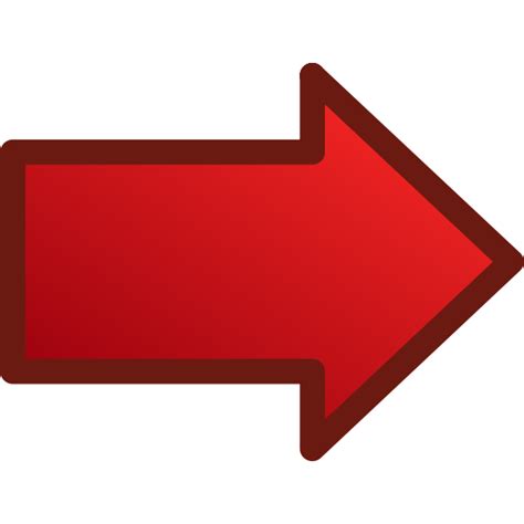 Red arrow pointing right vector image | Free SVG