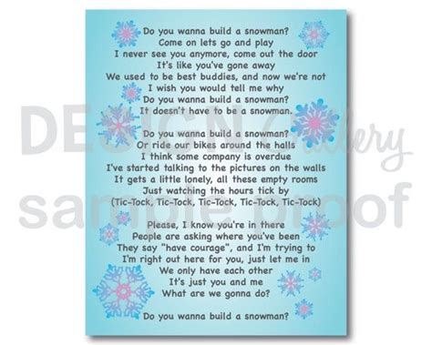 Do You Want to Build a Snowman Lyrics