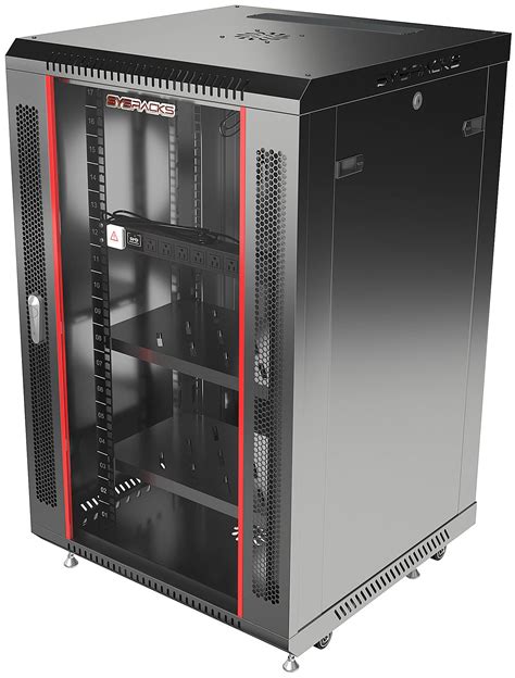 Server Rack - Wall Cabinet - 18U Wall Mount Rack Enclosure with Fans - Audio Rack - Network Rack ...