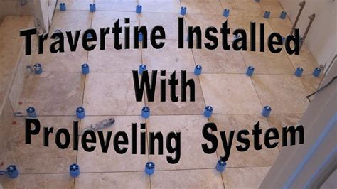 How to install travertine tile with Proleveling System - YouTube