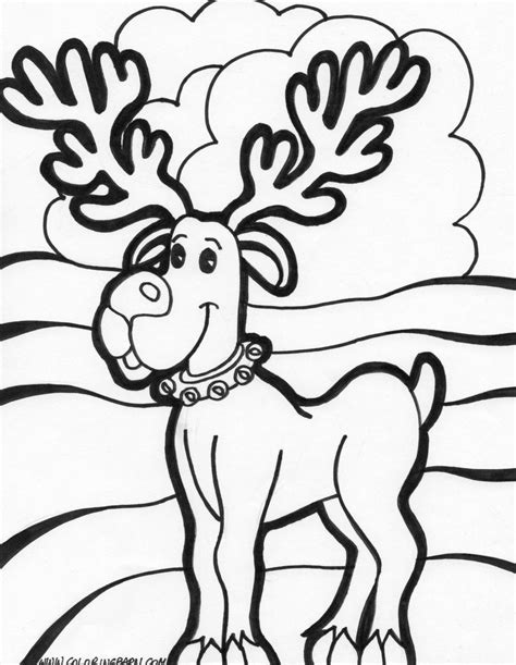 13 Christmas Reindeer Coloring Pages >> Disney Coloring Pages