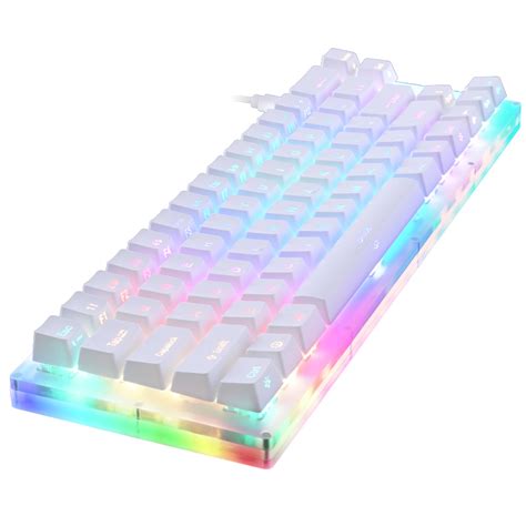 Womier K66 RGB Mechanical Gaming Keyboard Gateron Optical Switches Keyboard 66 Keys Anti ...