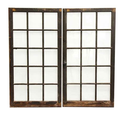 Pair of Reclaimed 15 Glass Pane Windows | Olde Good Things