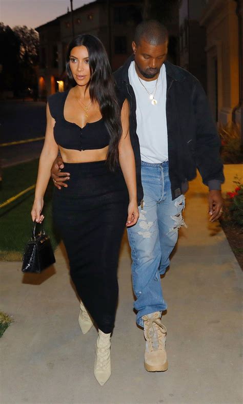 Kim Kardashian and Kanye West Do Date Night Twinning the Yeezy Way | Kim kardashian outfits, Kim ...