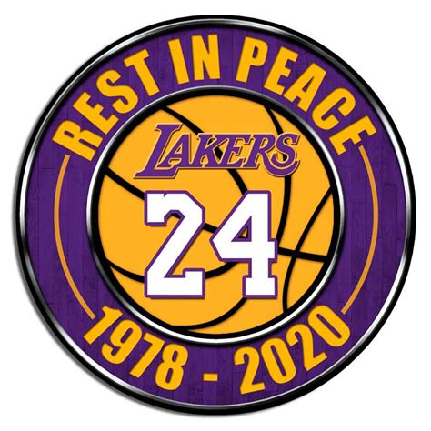 Kobe Bryant 24 LA Lakers Memorial Basketball Decal