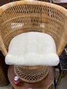 MCM Boho Wicker Rattan Armchair - Dixon's Auction at Crumpton