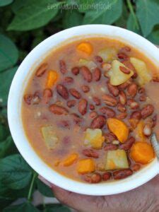 Simple red kidney beans soup with veggies - Everyday Nourishing Foods