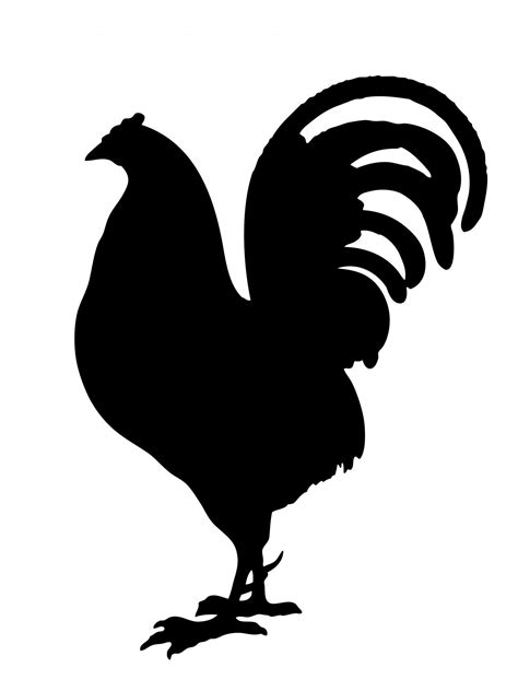 Rooster Silhouette Free at GetDrawings | Free download