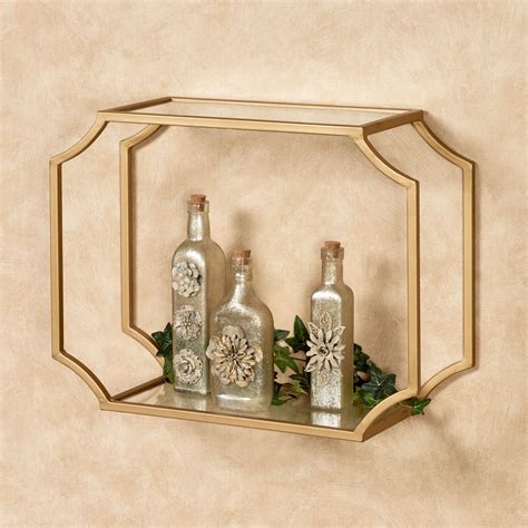 Chic Glamour Gold Wall Shelf for Display