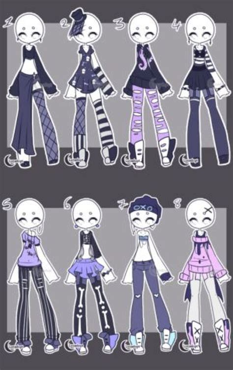 Adopts: Cute Goth Outfits CLOSED by Lunadopt on @DeviantArt | Cute goth outfits, Character ...