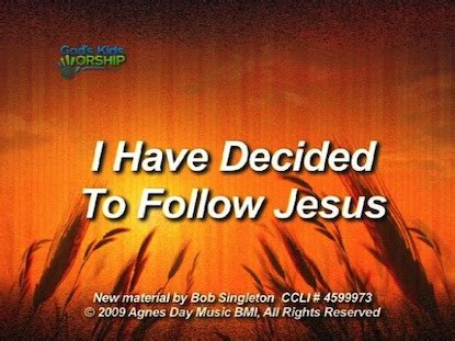 I Have Decided To Follow Jesus | God's Kids Worship | Song Tracks ...