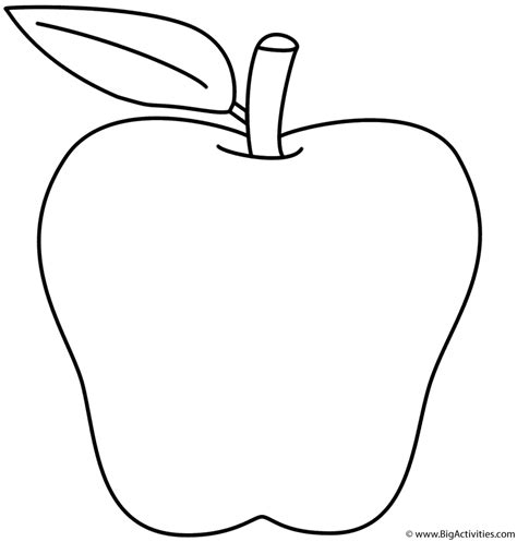 Apple - Coloring Page (Back to School)